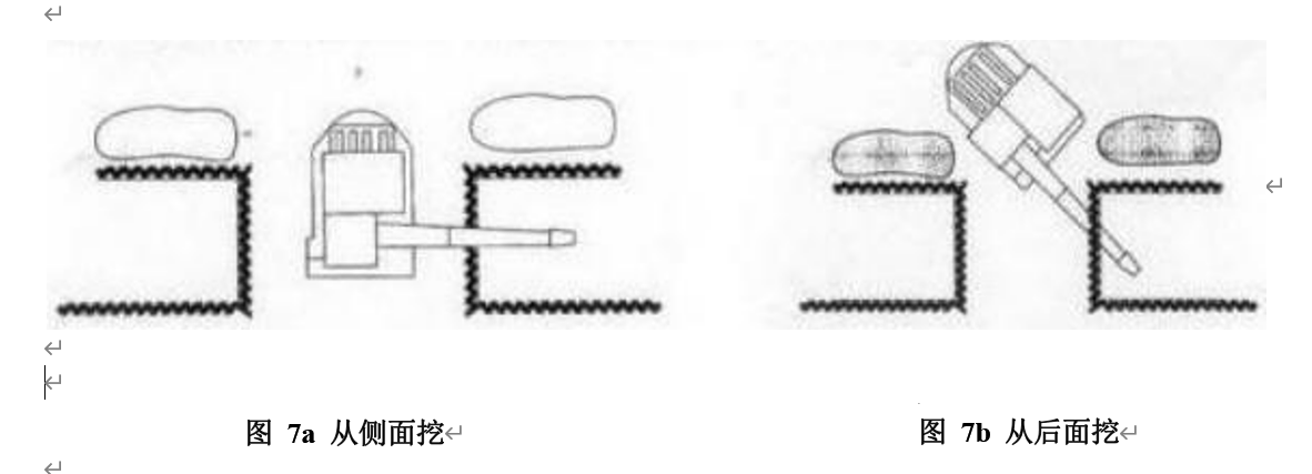 溝渠結(jié)合部的挖掘
