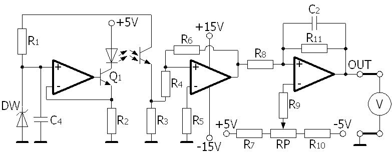 光纖傳感器轉換電路圖